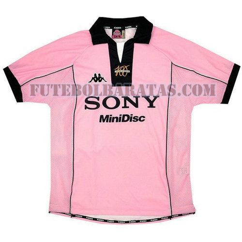 camisa juventus 1997 1998 away - rosa homens