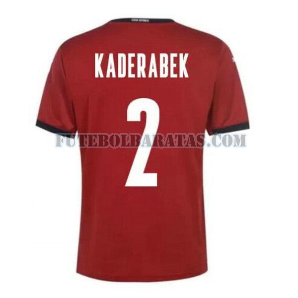 camisa kaderabek 2 republica checa 2020 home - vermelho homens