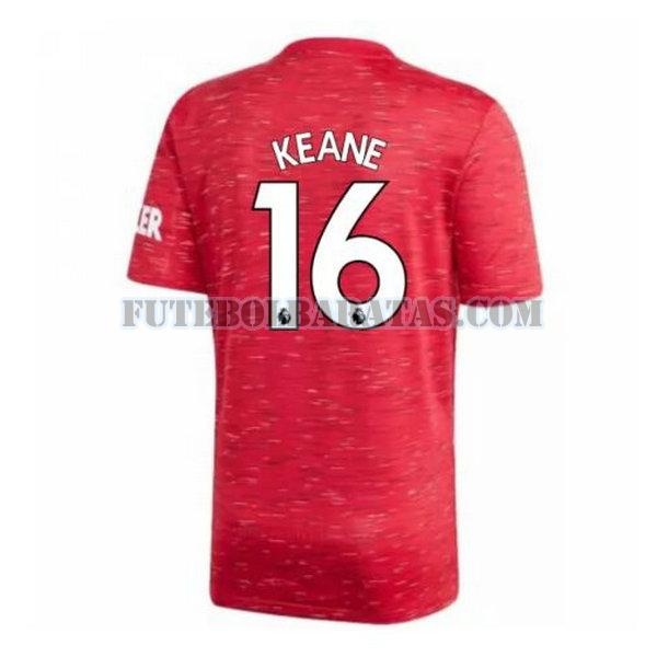 camisa keane 16 manchester united 2020-2021 home - vermelho homens