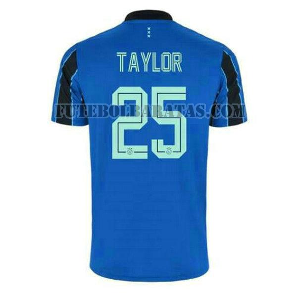 camisa kenneth taylor 25 ajax amsterdam 2021 2022 away - azul homens
