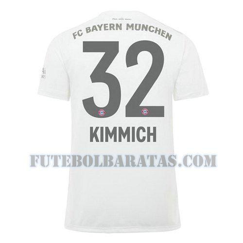 camisa kimmich 32 bayern de munique 2019-2020 away - branco homens