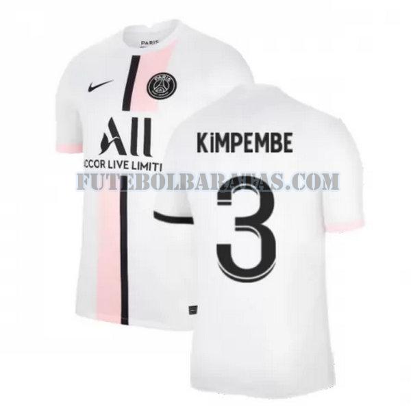 camisa kimpembe 3 paris saint-germain 2021 2022 away - homens