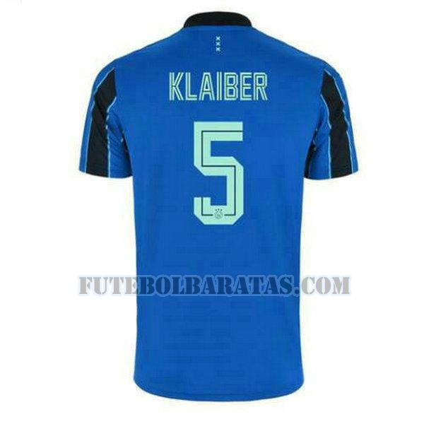 camisa klaiber 5 ajax amsterdam 2021 2022 away - azul homens