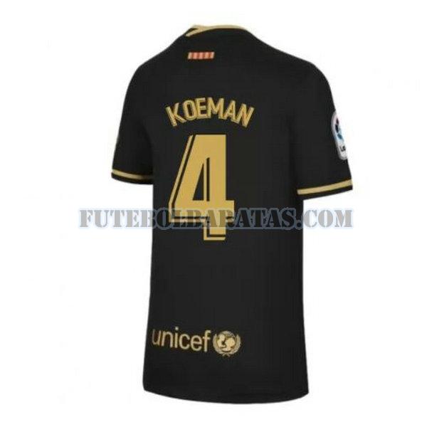 camisa koeman 4 barcelona 2020-2021 away - preto homens