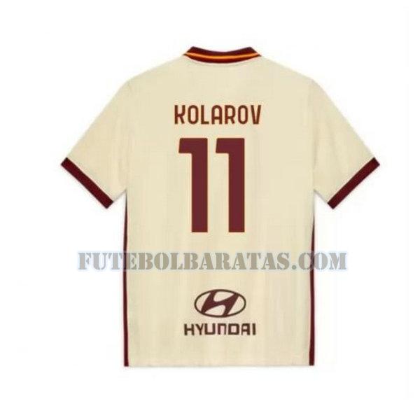 camisa kolarov 11 as roma 2020-2021 away - amarelo homens