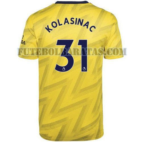 camisa kolasinac 31 arsenal 2019-2020 away - amarelo homens