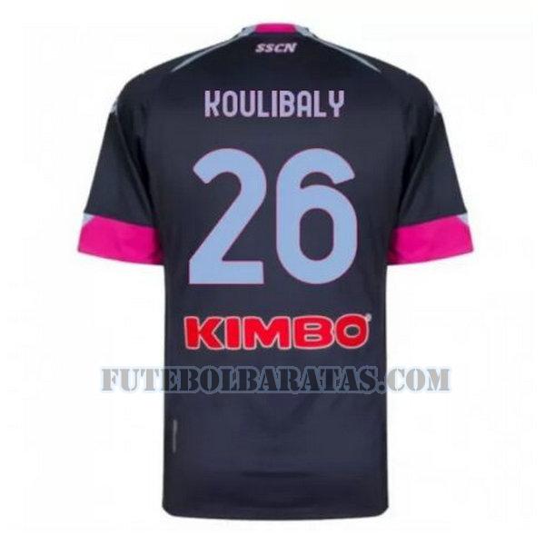 camisa koulibaly 26 napoli 2020-2021 third - azul homens