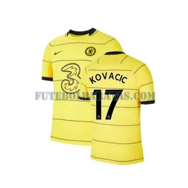 camisa kovacic 17 chelsea 2021 2022 third - amarelo homens