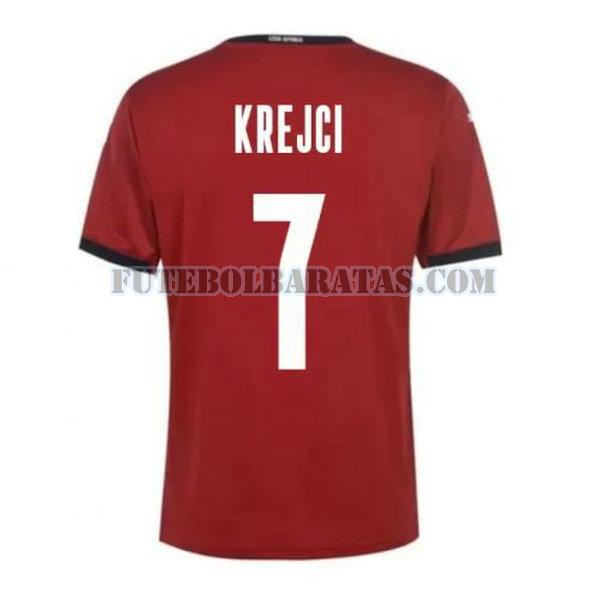 camisa krejci 7 republica checa 2020 home - vermelho homens