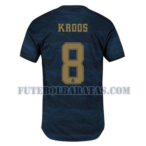 camisa kroos 8 real madrid 2019-2020 away - azul homens