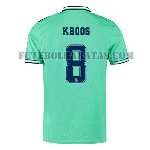 camisa kroos 8 real madrid 2019-2020 third - verde homens
