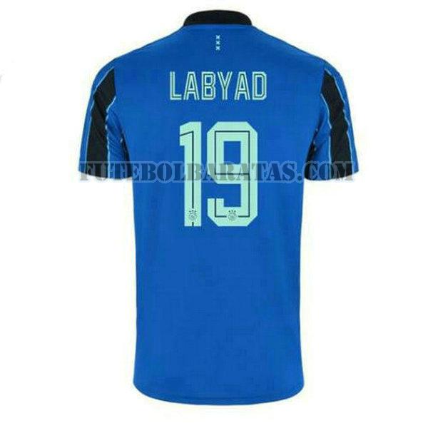 camisa labyad 19 ajax amsterdam 2021 2022 away - azul homens