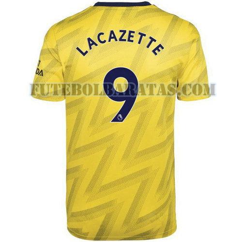 camisa lacazette 9 arsenal 2019-2020 away - amarelo homens