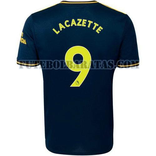 camisa lacazette 9 arsenal 2019-2020 third - azul homens