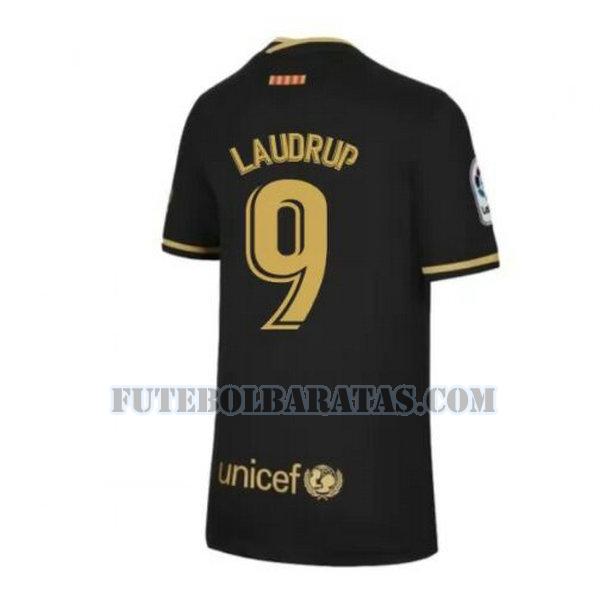 camisa laudrup 9 barcelona 2020-2021 away - preto homens