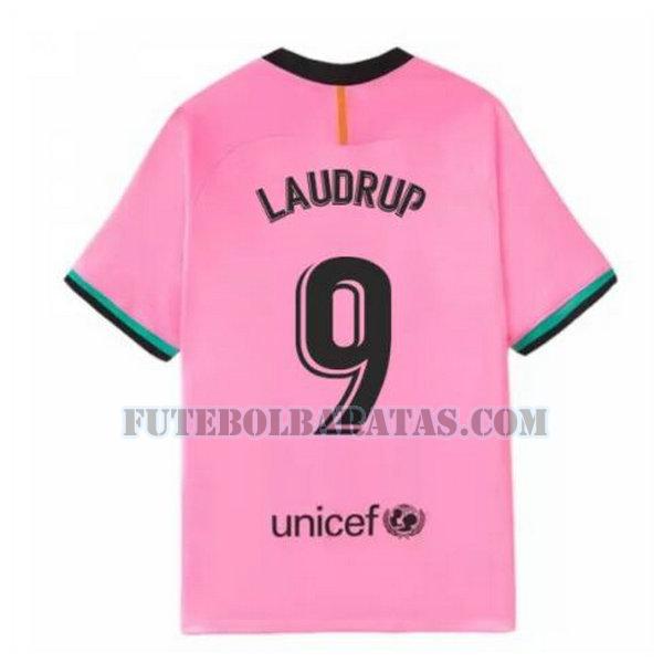camisa laudrup 9 barcelona 2020-2021 third - rosa homens