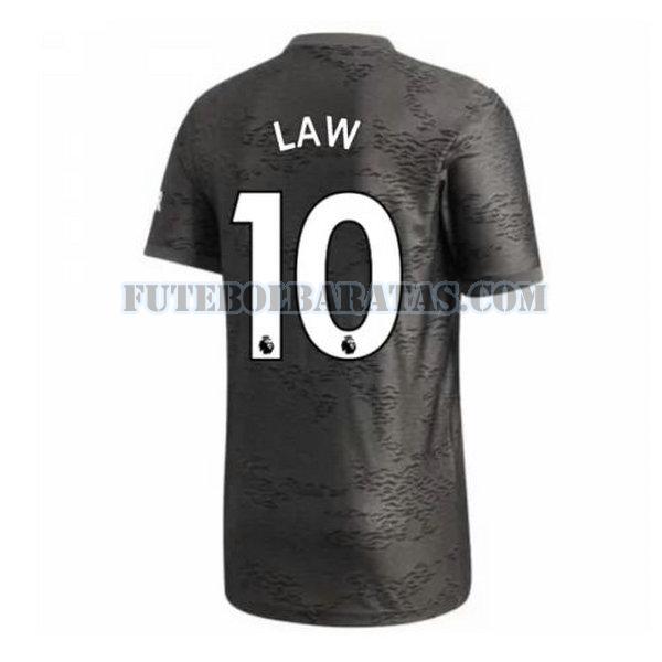 camisa law 10 manchester united 2020-2021 away - preto homens
