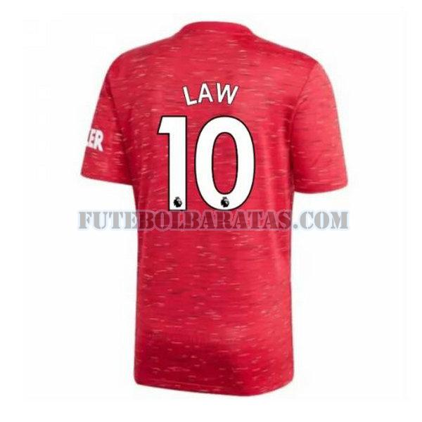 camisa law 10 manchester united 2020-2021 home - vermelho homens