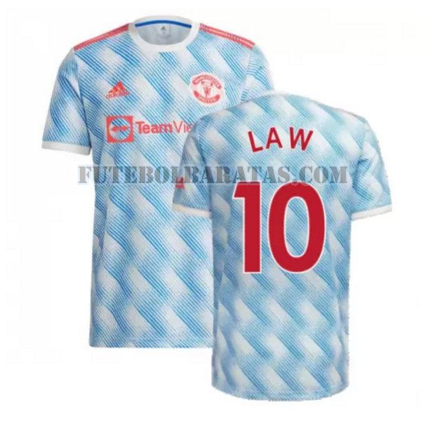 camisa law 10 manchester united 2021 2022 away - azul homens