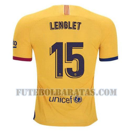 camisa lenglet 15 barcelona 2019-2020 away - amarelo homens