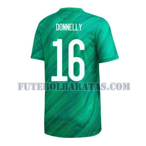 camisa liam donnelly 16 irlanda do norte 2020 home - verde homens