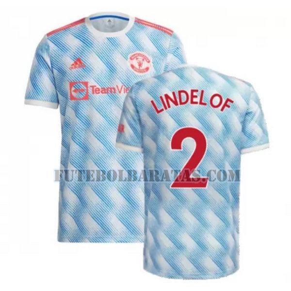 camisa lindelof 2 manchester united 2021 2022 away - azul homens