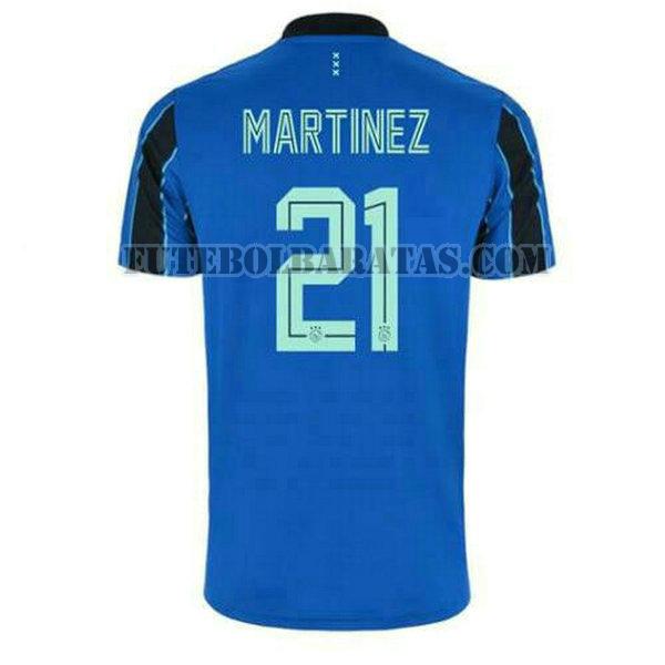 camisa lisandro martinez 21 ajax amsterdam 2021 2022 away - azul homens