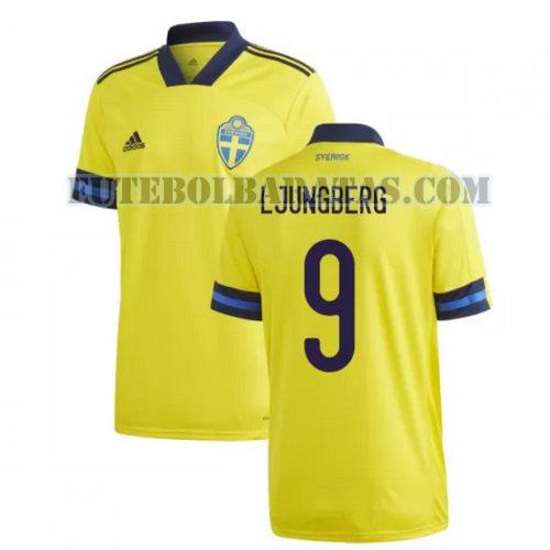 camisa ljungberg 9 suécia 2020 home - amarelo homens