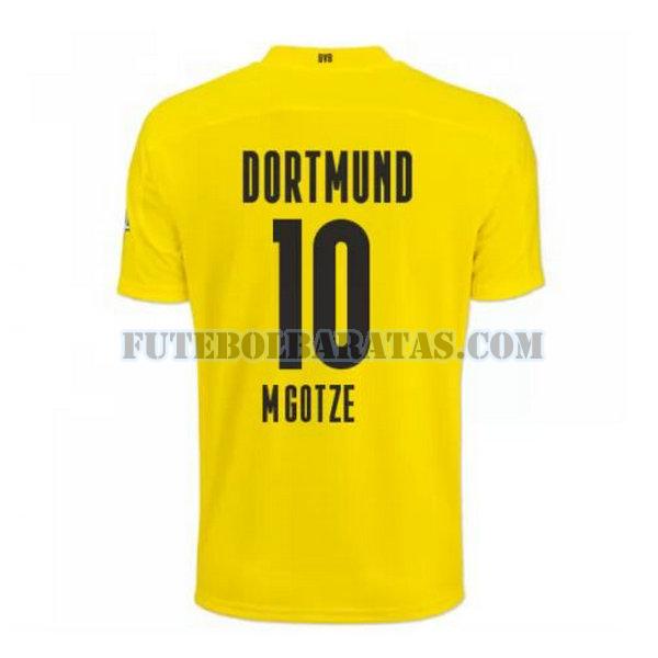 camisa m.gotze 10 borussia dortmund 2020-2021 home - amarelo homens