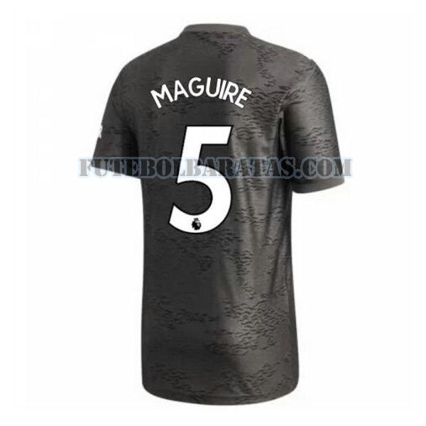 camisa maguire 5 manchester united 2020-2021 away - preto homens