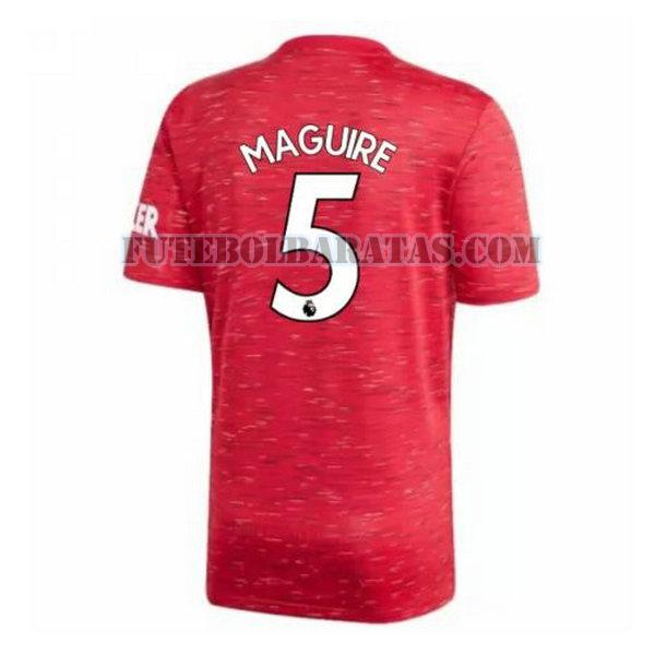 camisa maguire 5 manchester united 2020-2021 home - vermelho homens