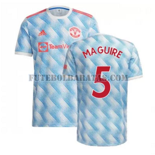 camisa maguire 5 manchester united 2021 2022 away - azul homens