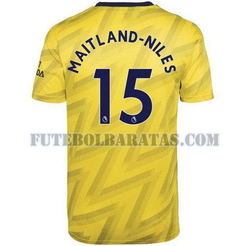 camisa maitland niles 15 arsenal 2019-2020 away - amarelo homens