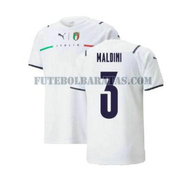 camisa maldini 3 itália 2021 2022 away - branco homens
