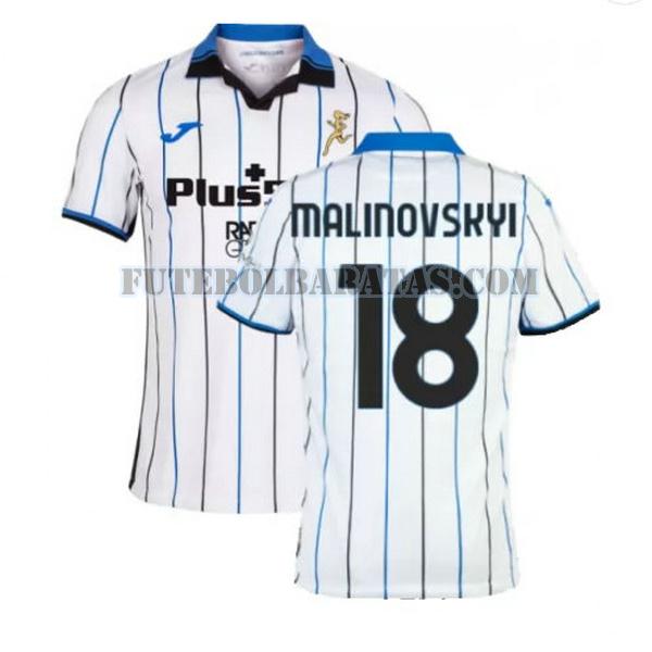 camisa malinovskyi 18 atalanta bc 2021 2022 away - branco homens
