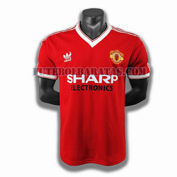 camisa manchester united 1983 home player - homens