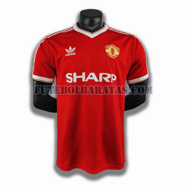 camisa manchester united 1984 home player - homens