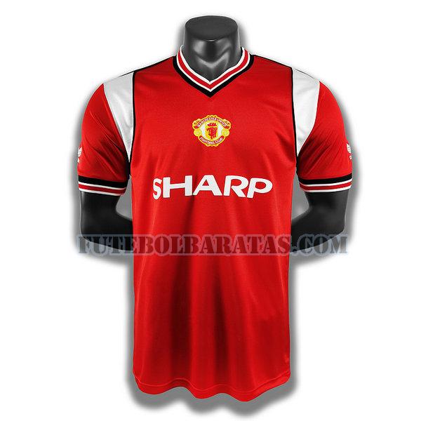 camisa manchester united 1985 home player - homens