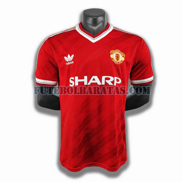 camisa manchester united 1986 home player - homens