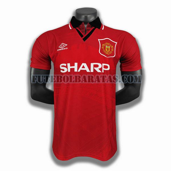 camisa manchester united 1994 1996 home player - homens