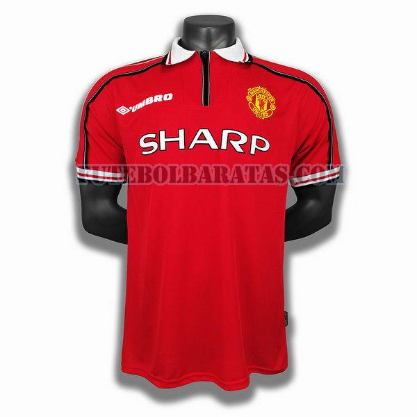 camisa manchester united 1998 1999 home player - homens