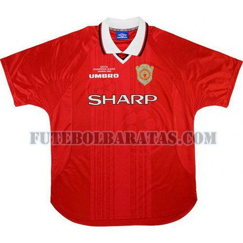 camisa manchester united 1999 2000 home - vermelho homens