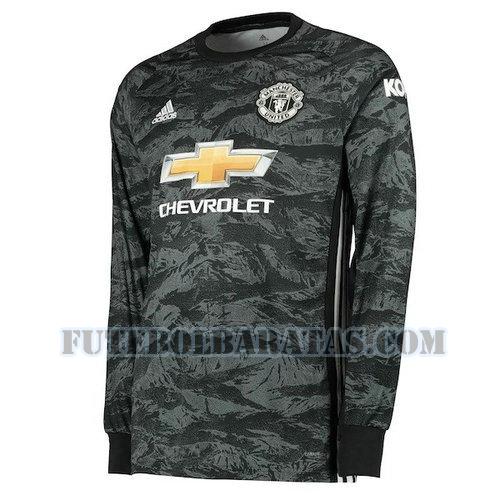 camisa manchester united 2019-2020 goleiro manga comprida - cinza homens