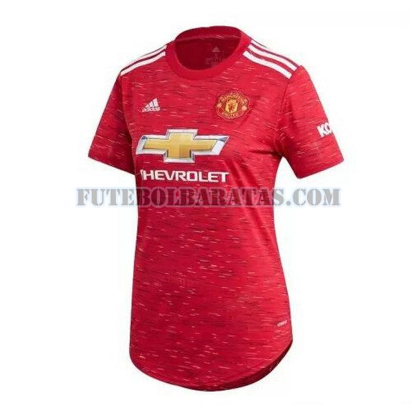 camisa manchester united 2020-2021 home - vermelho mulheres