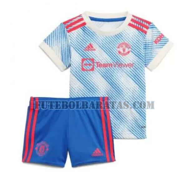 camisa manchester united 2021 2022 away - azul meninos