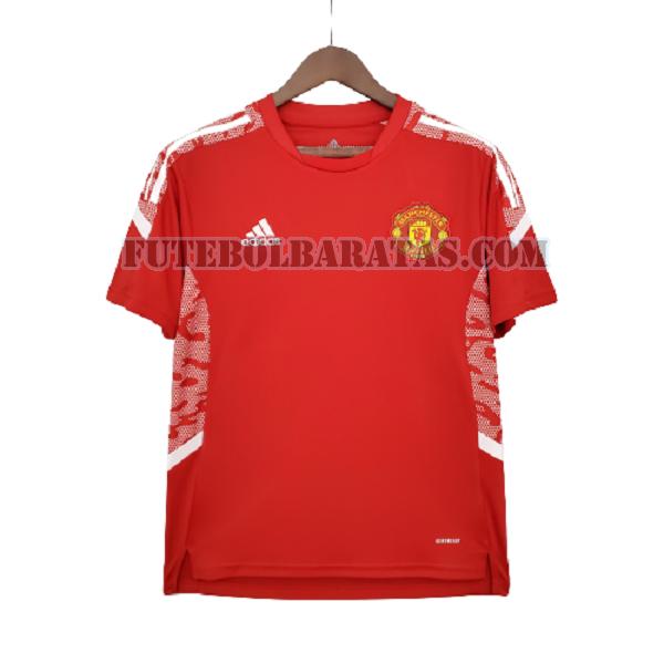 camisa manchester united 2021 2022 training - vermelho homens