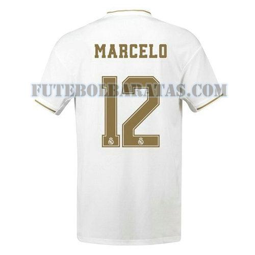 camisa marcelo 12 real madrid 2019-2020 home - branco homens