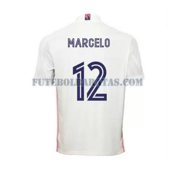 camisa marcelo 12 real madrid 2020-2021 home - branco homens