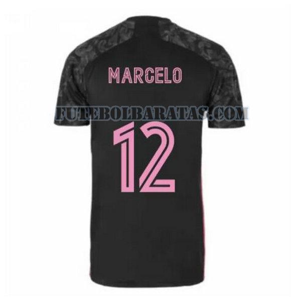 camisa marcelo 12 real madrid 2020-2021 third - preto homens