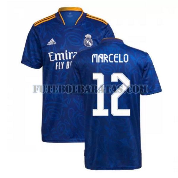camisa marcelo 12 real madrid 2021 2022 away - azul homens